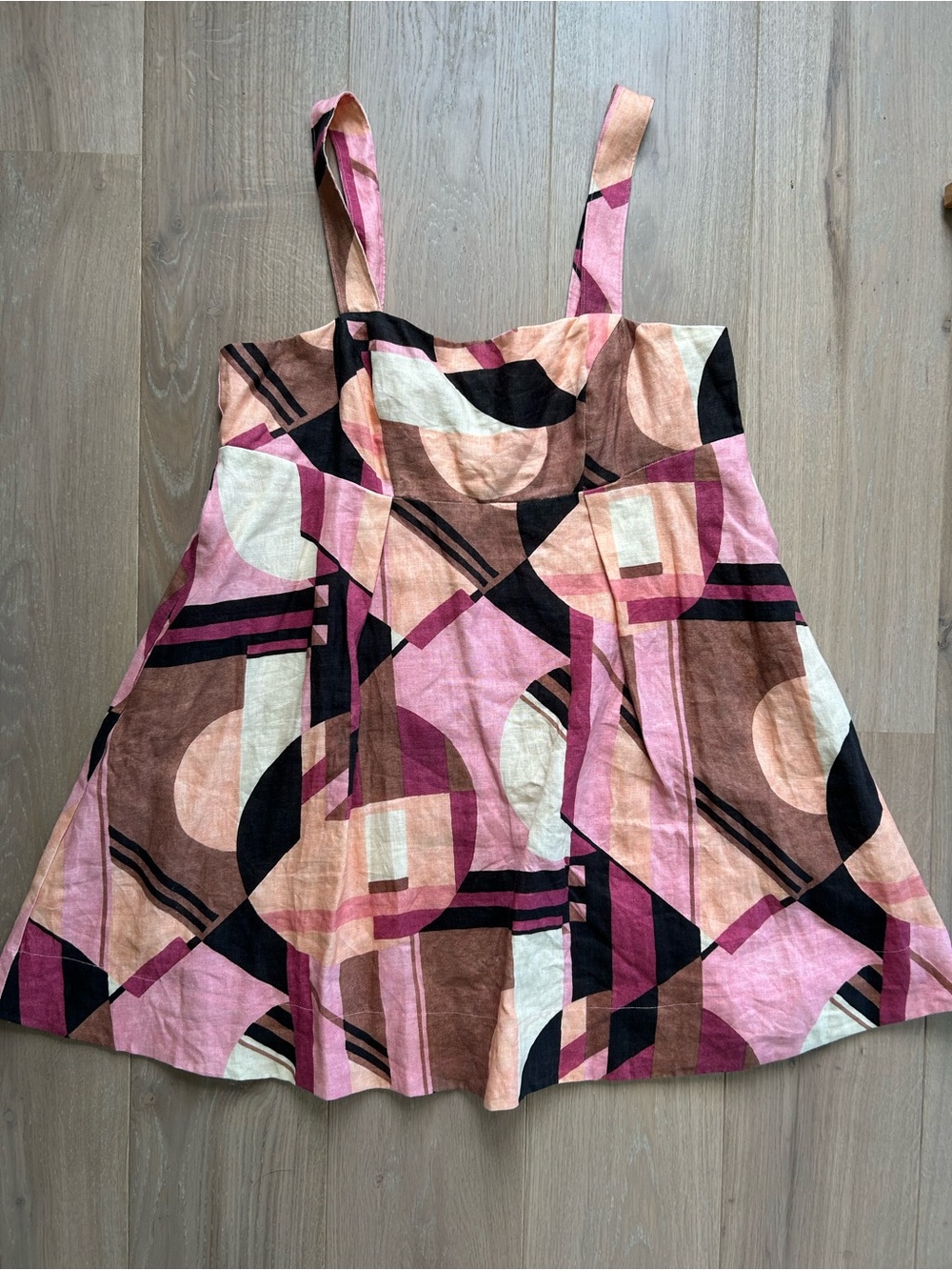 Banana Republic Geometric Print Linen Dress Size 20